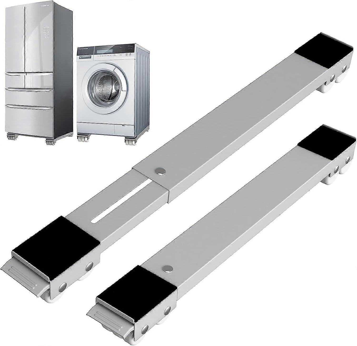 בסיס מכונת כביסה עם בלם, בסיס נייד מתכוונן למכונת כביסה, מייבש, מקרר, עומס 300 ק"ג, אפור