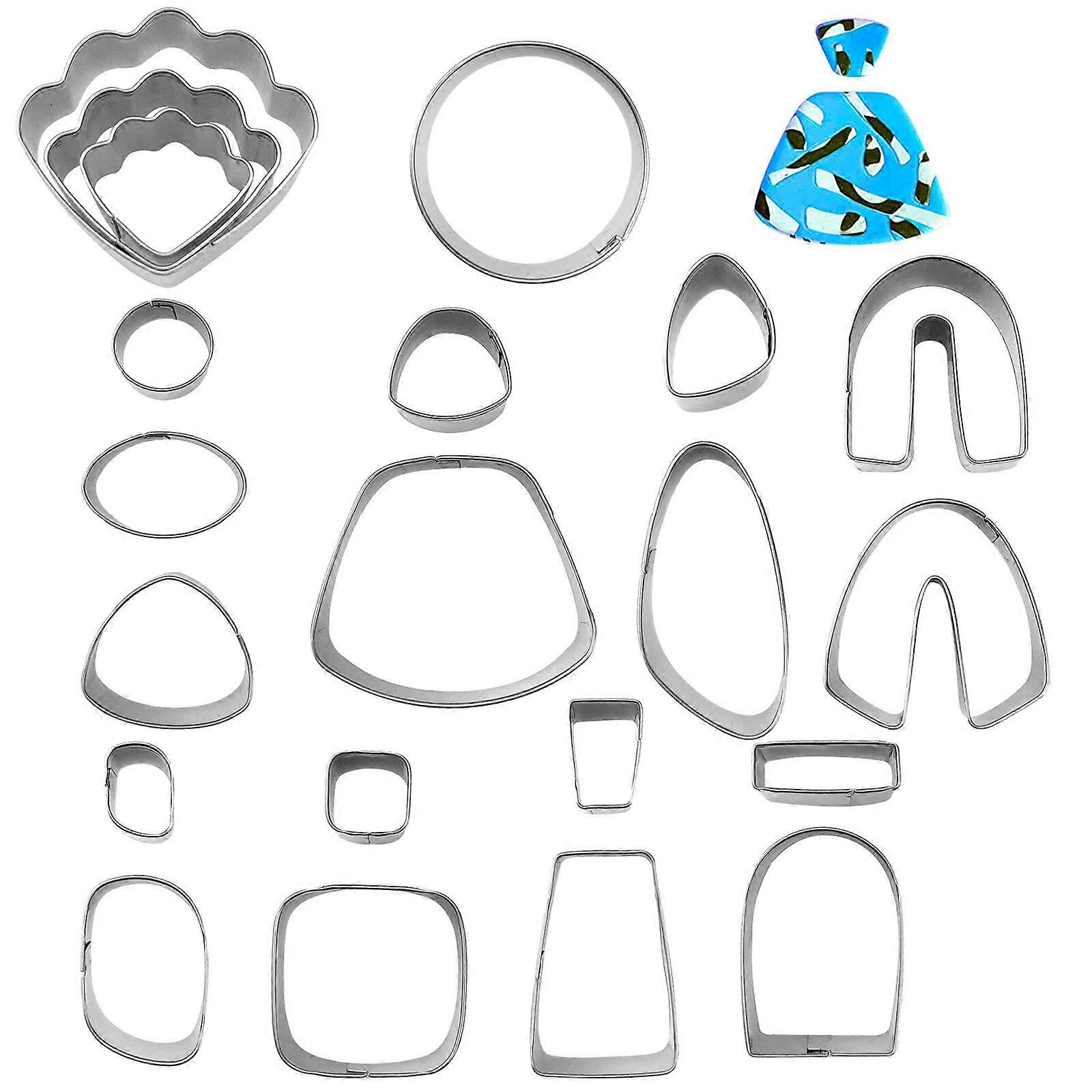 21pcs/set Polymeer Klei Cutters Set, Klei Oorbel Cutters Kit Polymeer Klei Cutters Set