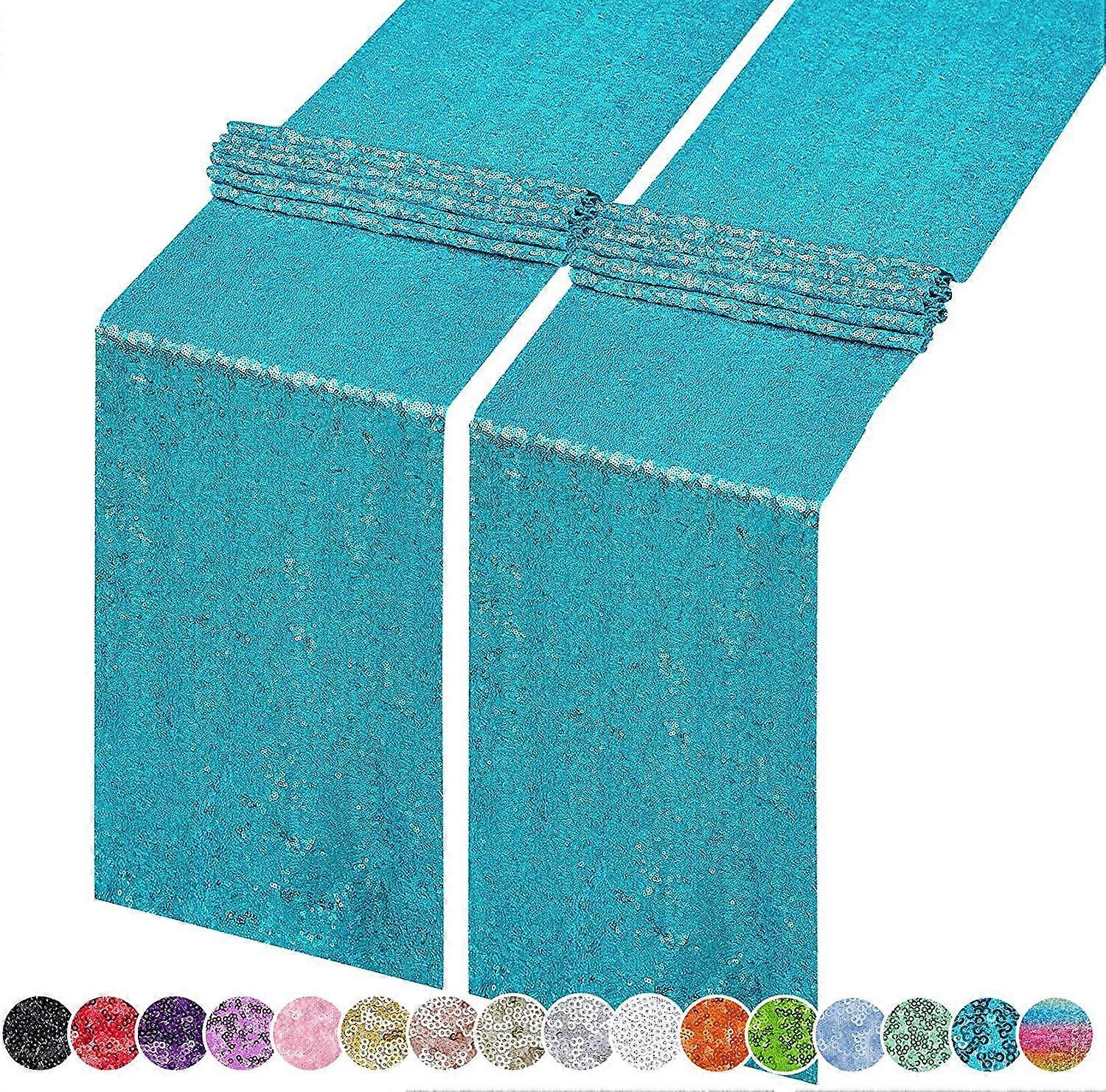 Gold Sequin Table Runner - High-Density Sparkling Tablecloth for Weddings