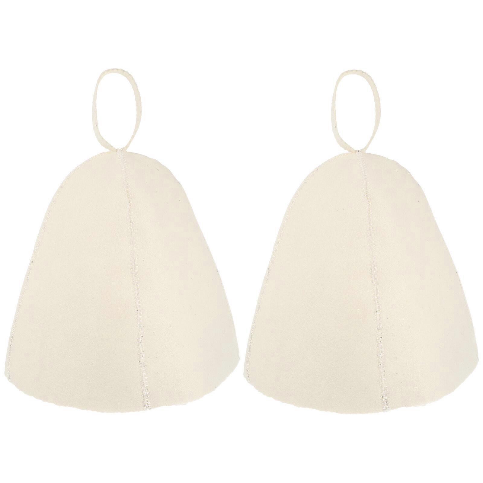 2Pcs Felt Sauna Hat Thickened Comfortable Sauna Hat Bathing Hat Lightweight Sauna Hat