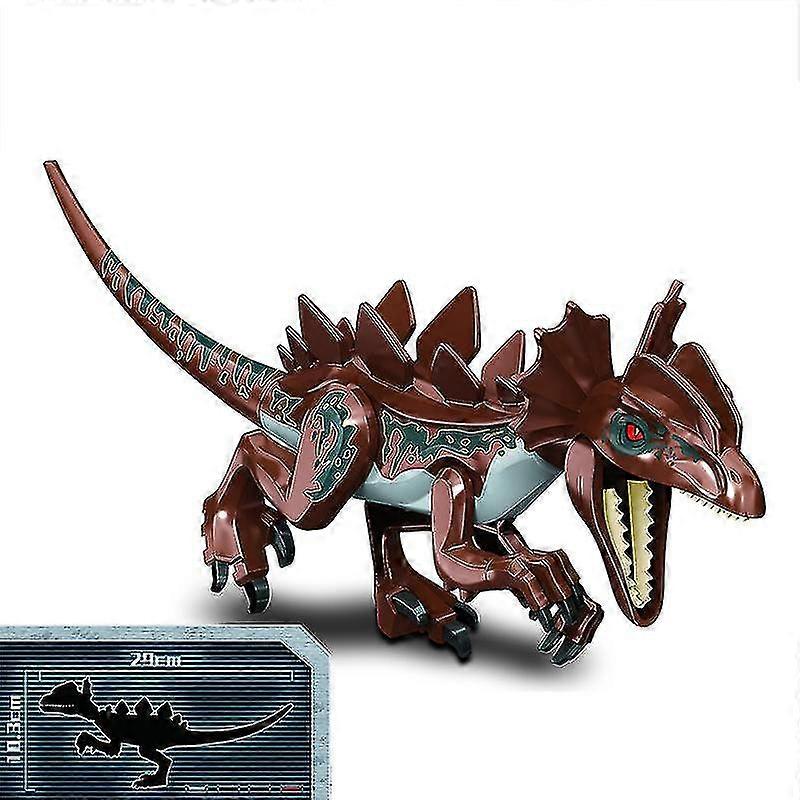 1piece Jurassic Big Size Dinosaur Building Blocks T-rex Quetzalcoatlus Spinosaurus Action Figures Kids Toys - MXBC