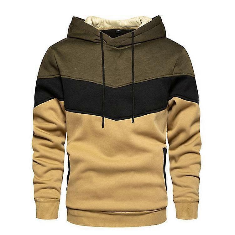 Men's Novelty Color Block Pullover Hoodie Sweatshirt