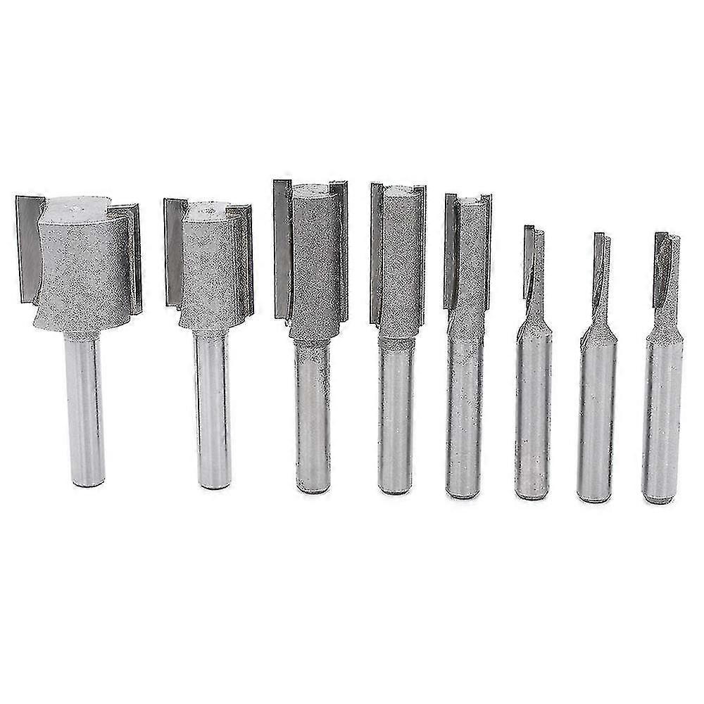 8pcs Router Bits Straight Shank