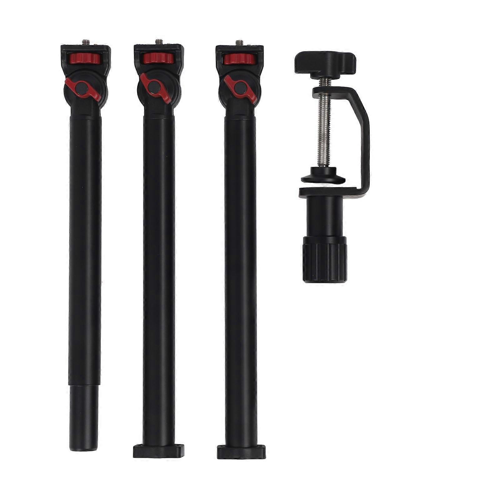 Bras articulé 3 sections réglable détachable 1/4 pouce 3/8 pouce 5/8 pouce vis 360° tête sphérique pince C support de bureau en aluminium pour caméra