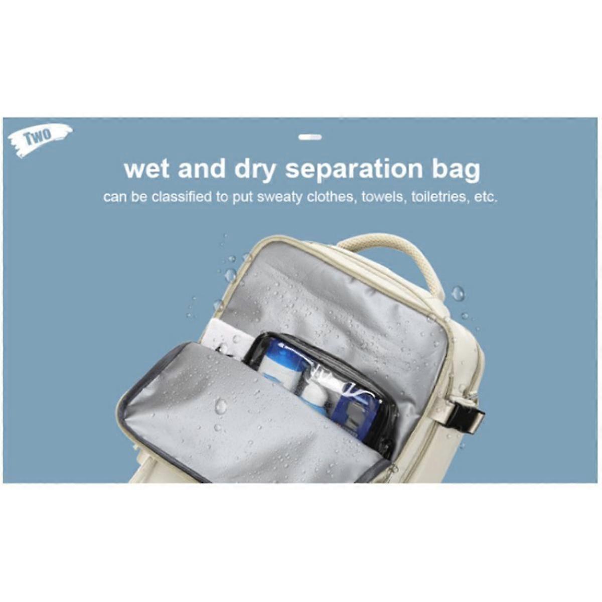 Large Capacity Travel Bag, Toiletry Bag, Portable Storage Bag, Backpack Light Blue