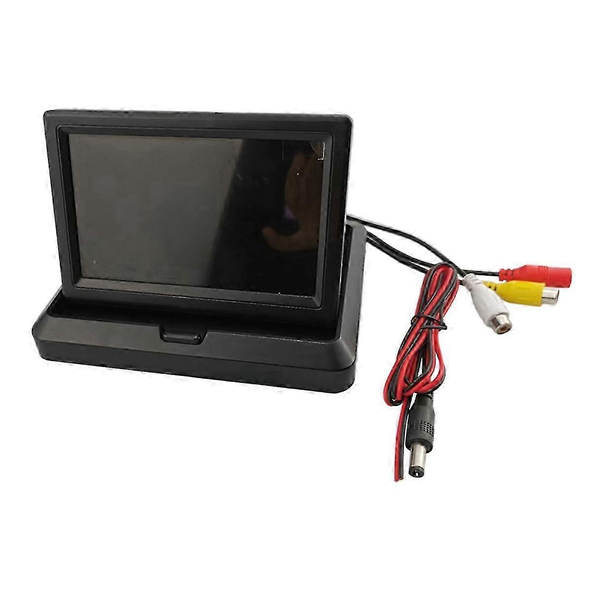 車の折りたたみモニター画面、車両のリアビューカメラ用2ウェイビデオ入力、駐車バックアップリバース5インチTFTディスプレイ