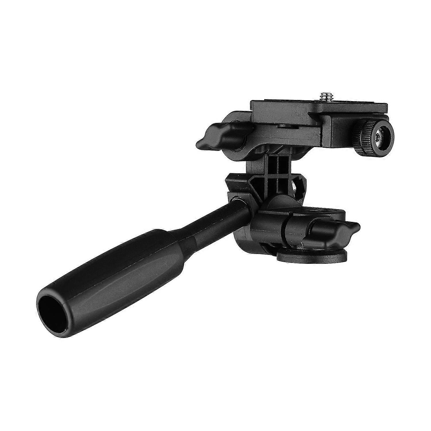 3-Way Pan Tilt Head 360 Panoramic 3KG Payload with Handle Quick Release Plate Universal 1/4 Mountin