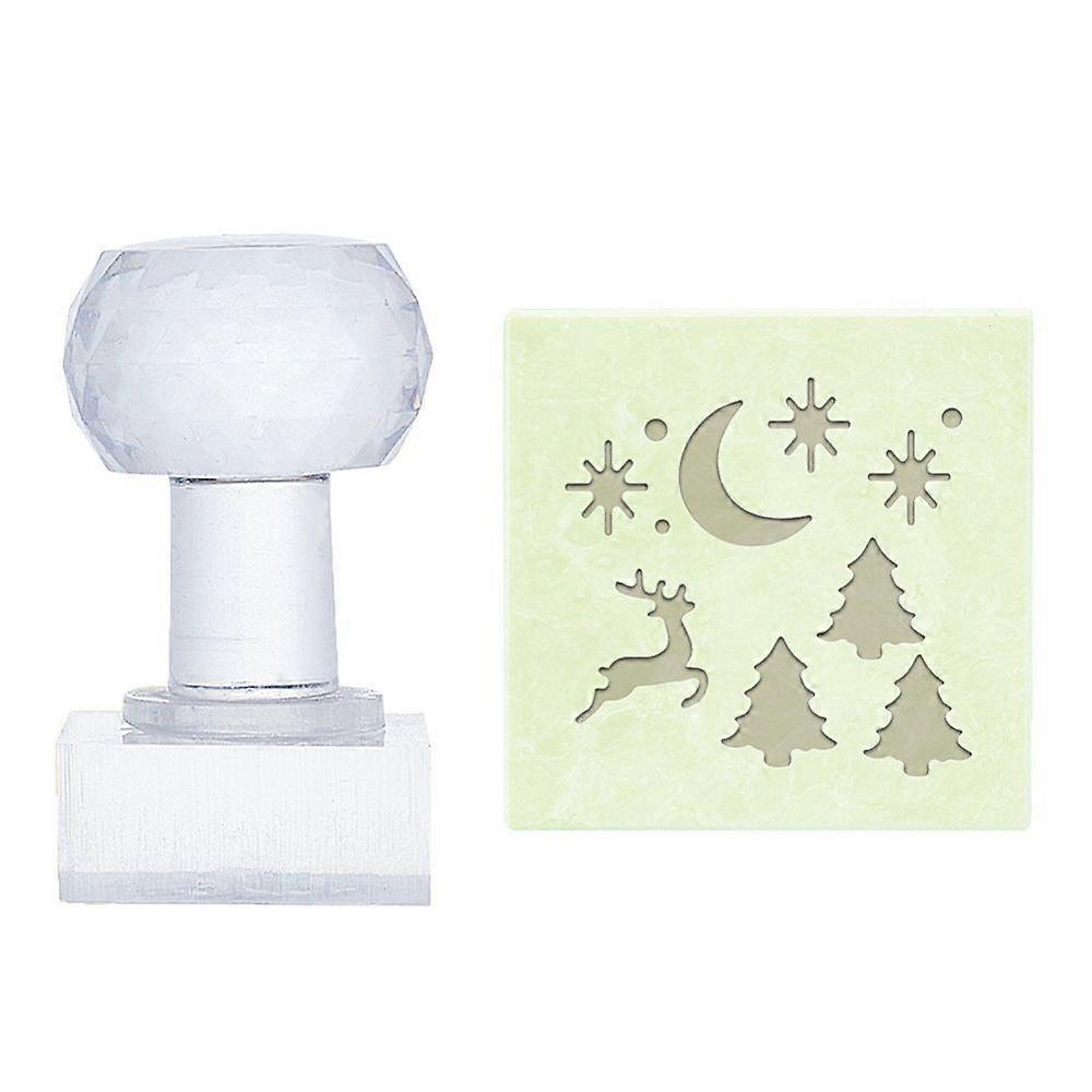 Clear Acrylic Soap Stamps DIY Soap Molds Supplies Rectangle Tree 60x37x37mm Pattern: 34x34mm