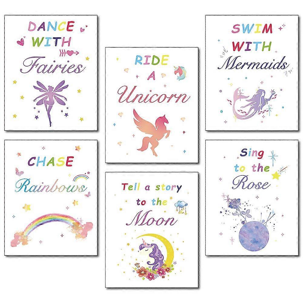 Rectangle Paper Hanging Painting for Home Decoration Accessories Word 205x255mm 6 patterns/set