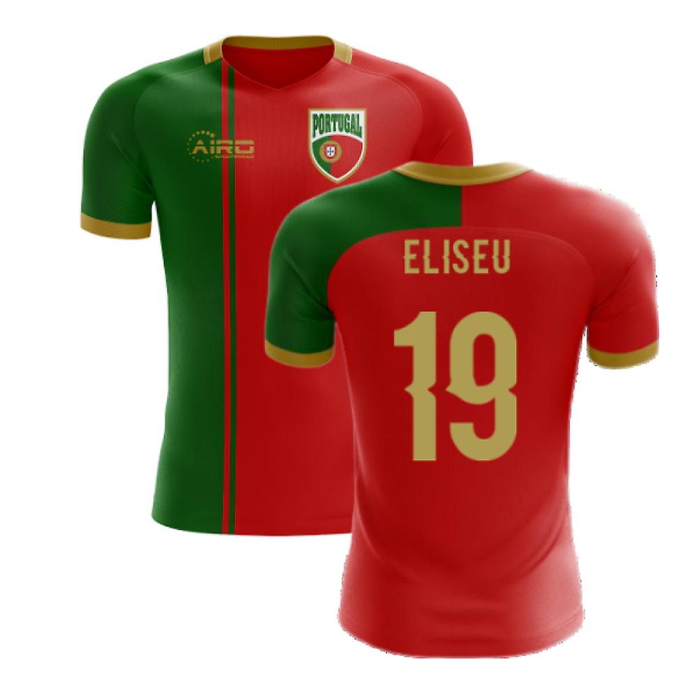 2025-2026 Portugal Flag Home Concept Football Shirt (Eliseu 19) - Kids