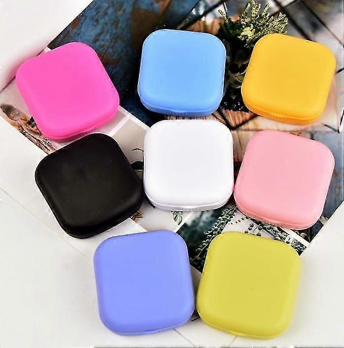 8 Pa Contact Lens Case Kit Cute Travel Contact Case, All In One Soak Storage Container With Mirror Bottle Tweezers Contact Applior,6049