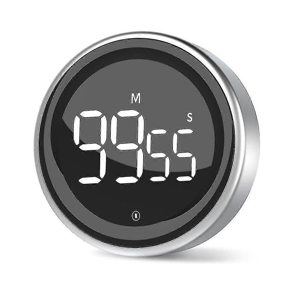 Digital Kitchen Timer Rotation Countdown Timer Magnetic Countup Timer With 3-level Volume Adjustable Large Led Display For Study/exercise/cook/baking/