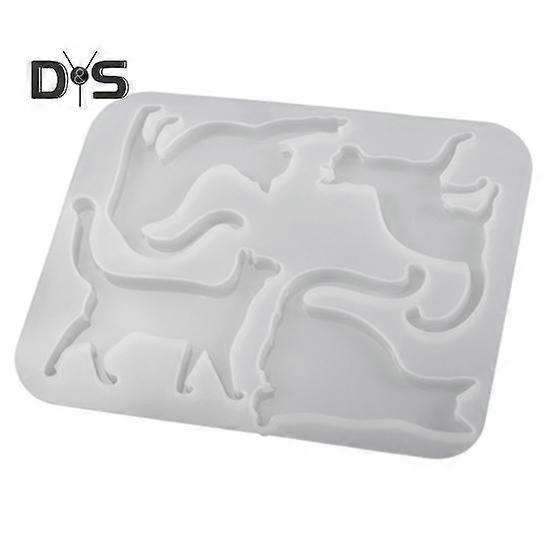 Eco friendly Silicone Mold Non sticky Lightweight 3D Cat Brooch Resin Casting Mold Jewelry Making