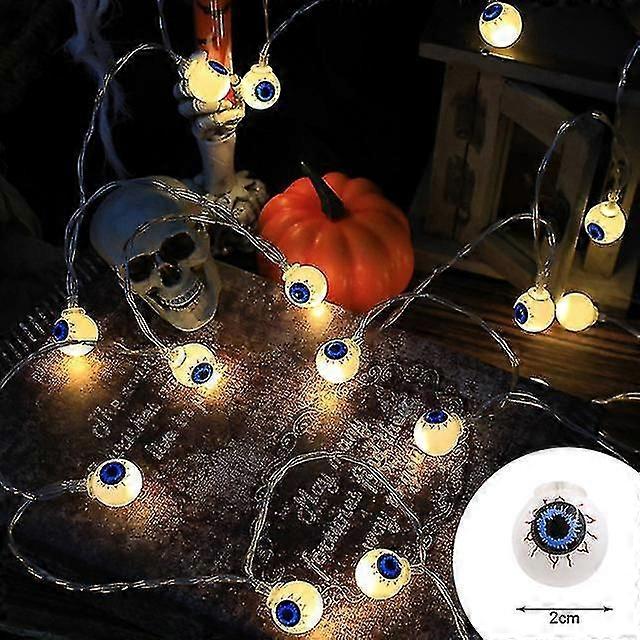 Halloween Led Lamp String Pumpkin Skull Head Eyeball Light String Trick Or Treat Hanging Lantern Happy Halloween Day Party Decor