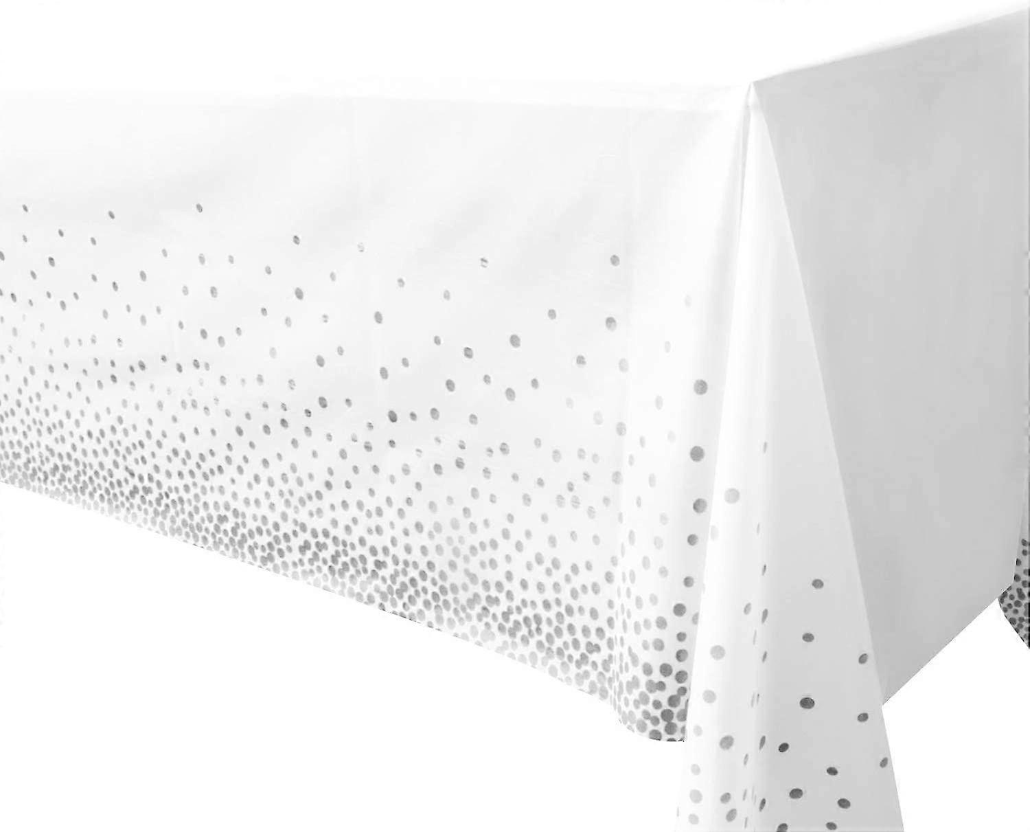 54" X 108" Party Tablecloth, Suitable For Square Tables, Hot Stamping Rectangular Plastic Tablecloths 4 Pack