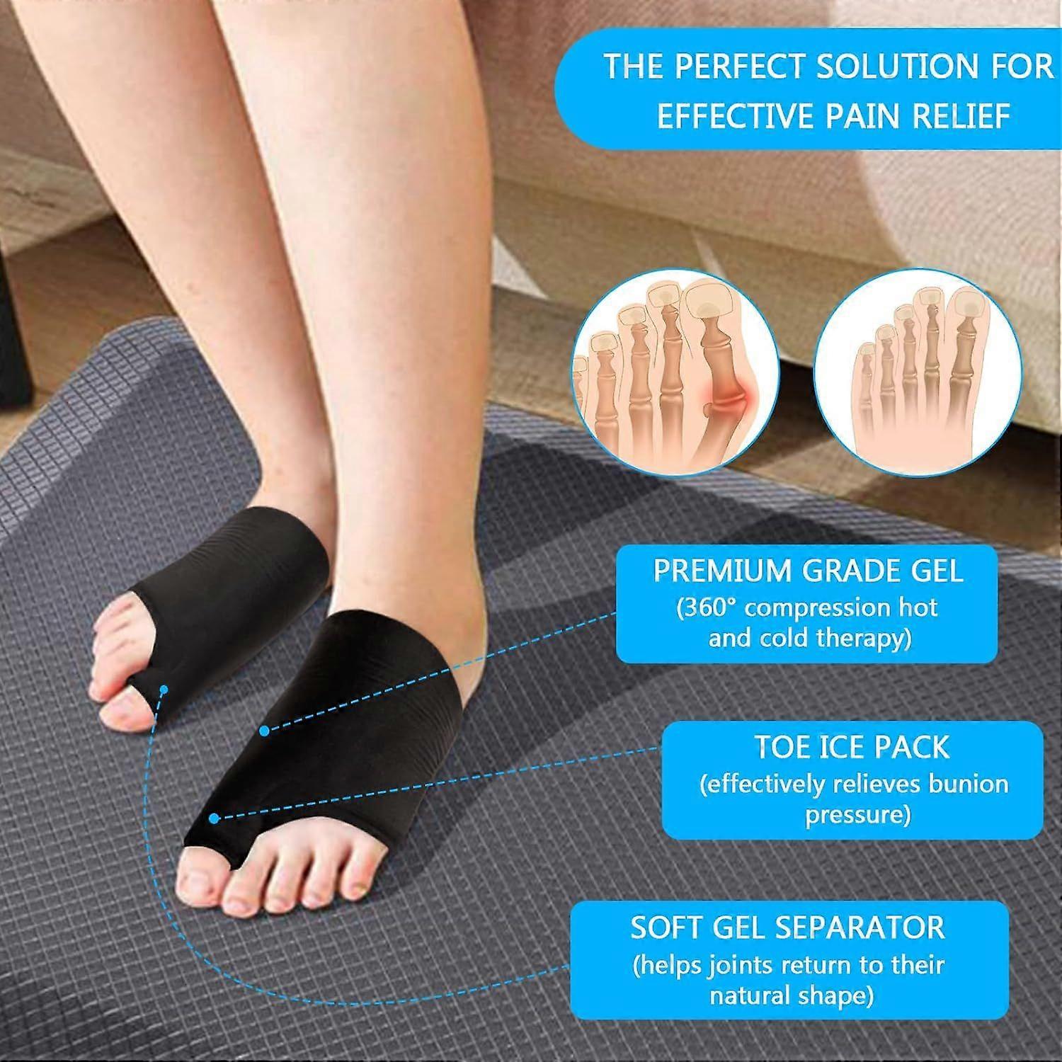 Foot Ice Packs Big Toe for Bunion Relief Gout Pain Relief, Reusable Toe ...