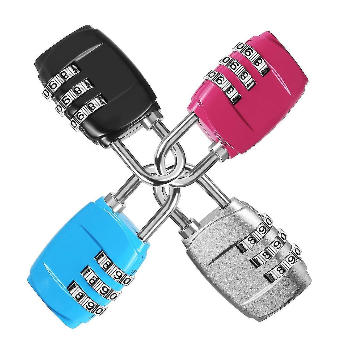 Luggage Locks, Combination Padlock,4 Pack 3 Digit Combination Padlock