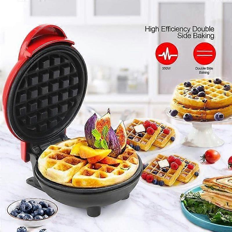 Multifunctional electric waffle maker - PROBEST - Red - 350W - Non-stick cooking plates
