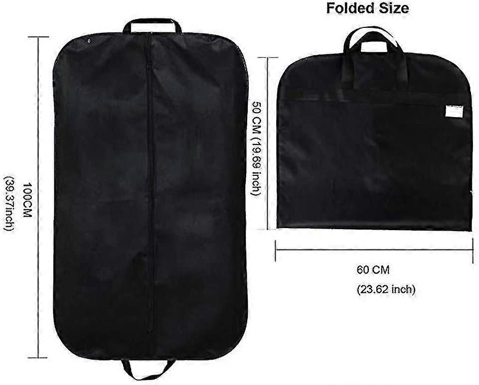 2 PCガーメントバッグ、40 "衣装のための折りたたみ式トラベルスーツバッグ、保護衣服カバー
