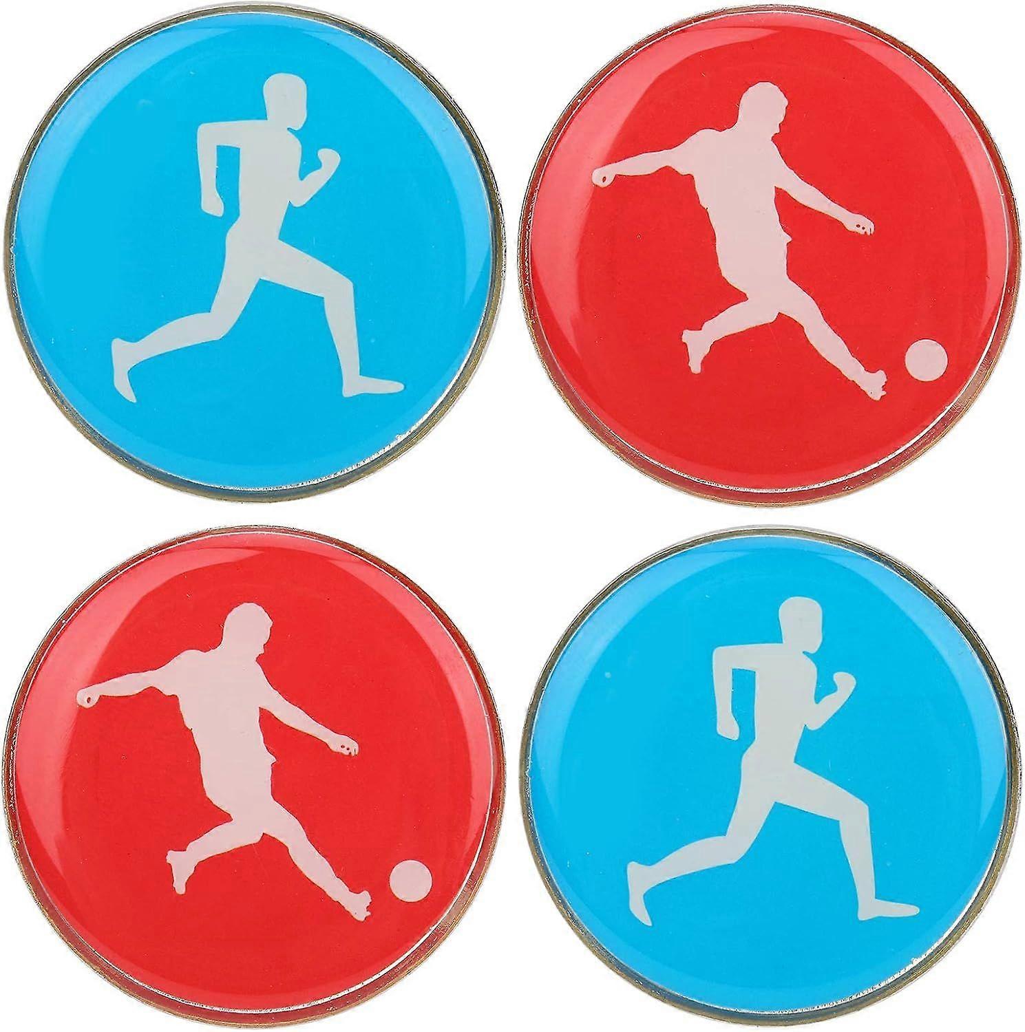 4pcs Double Sided Referee Coin Toss, Football Volleyball Table Tennis Coin Toss, Referee Tools