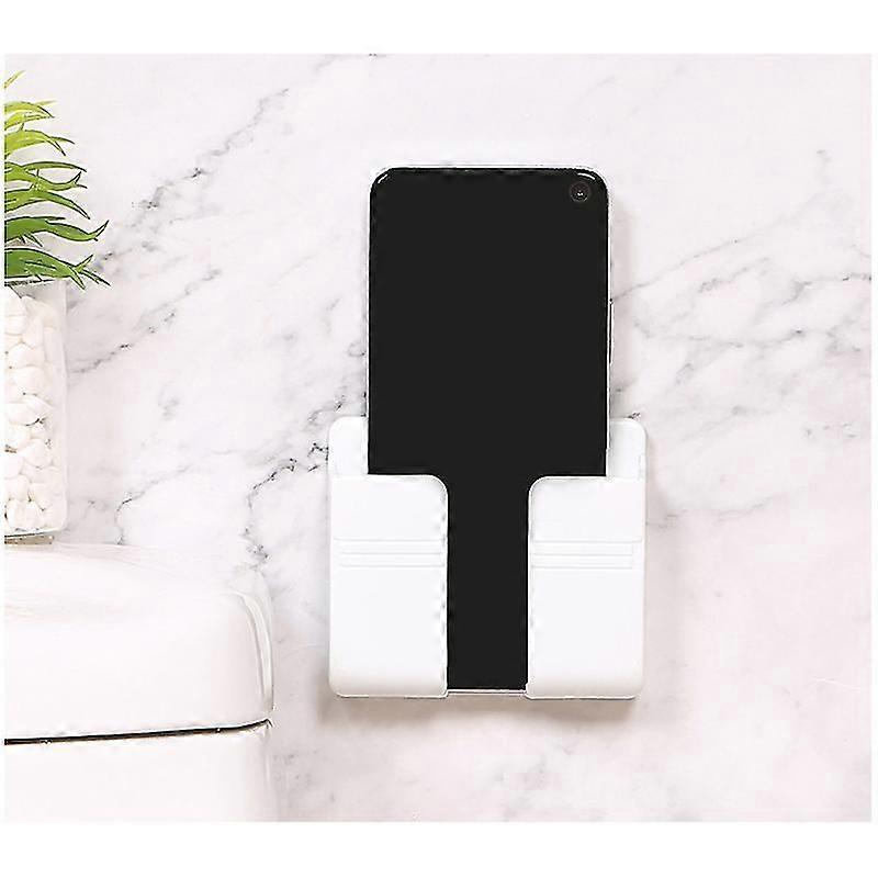 Multifunction Phone Charging Wall Mount Holder, Adhesive Bracket Rack for Smartphone