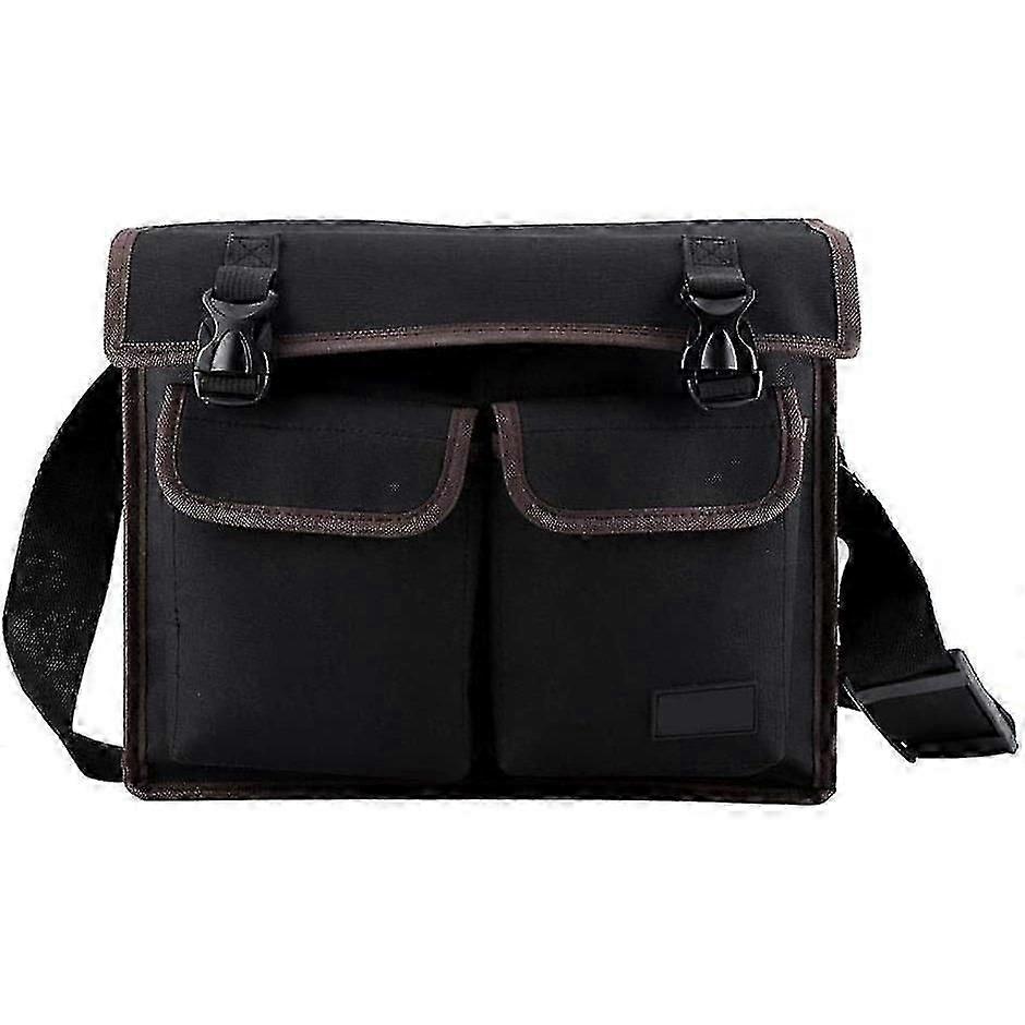 Oxford Cloth Storage Tools Bag with Adjustable Shoulder Strap and Handle Strap (Black)