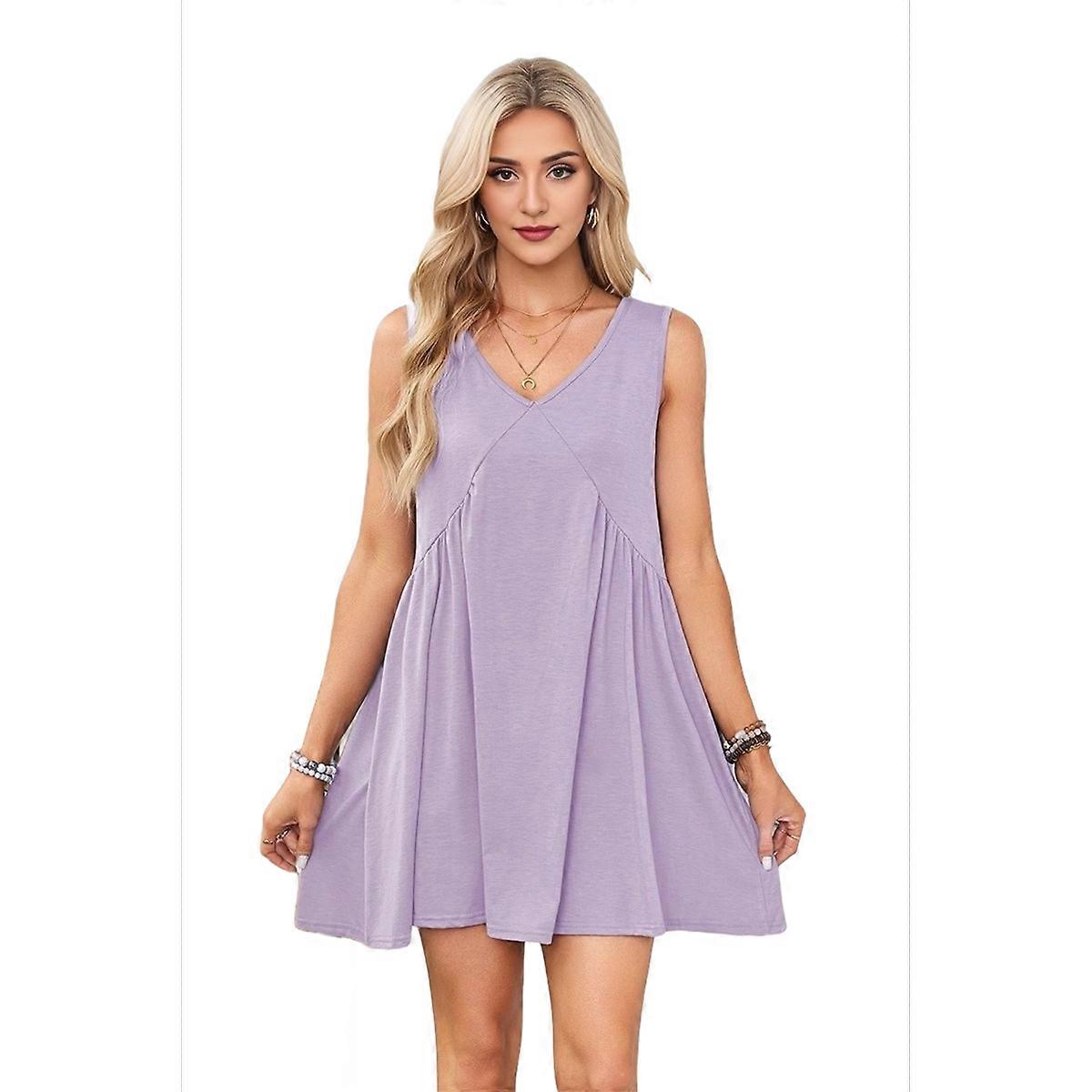 فستان قصير بدون أكمام خفيف XS