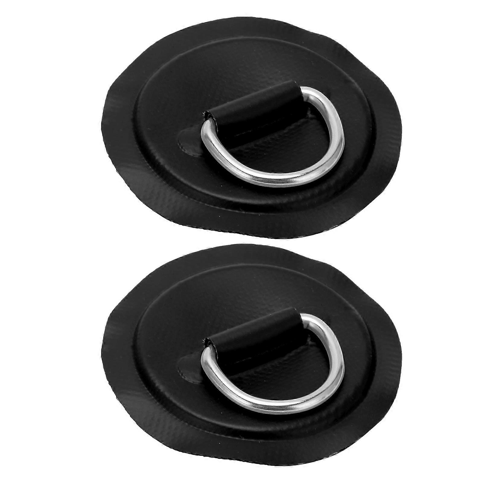 Inflatable Boat Canoe D Ring Patch D Ring Pad Patch PVC Inflatable Boat Raft Dinghy Canoe Surfboard Kayak Tie Down FittingBlack PVC Inflatable Boat D