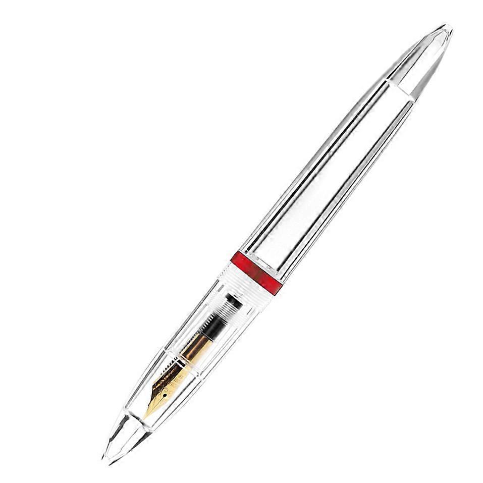 0.5mm Nib Fountain Pen with Eyedropper Transparent Pens Red