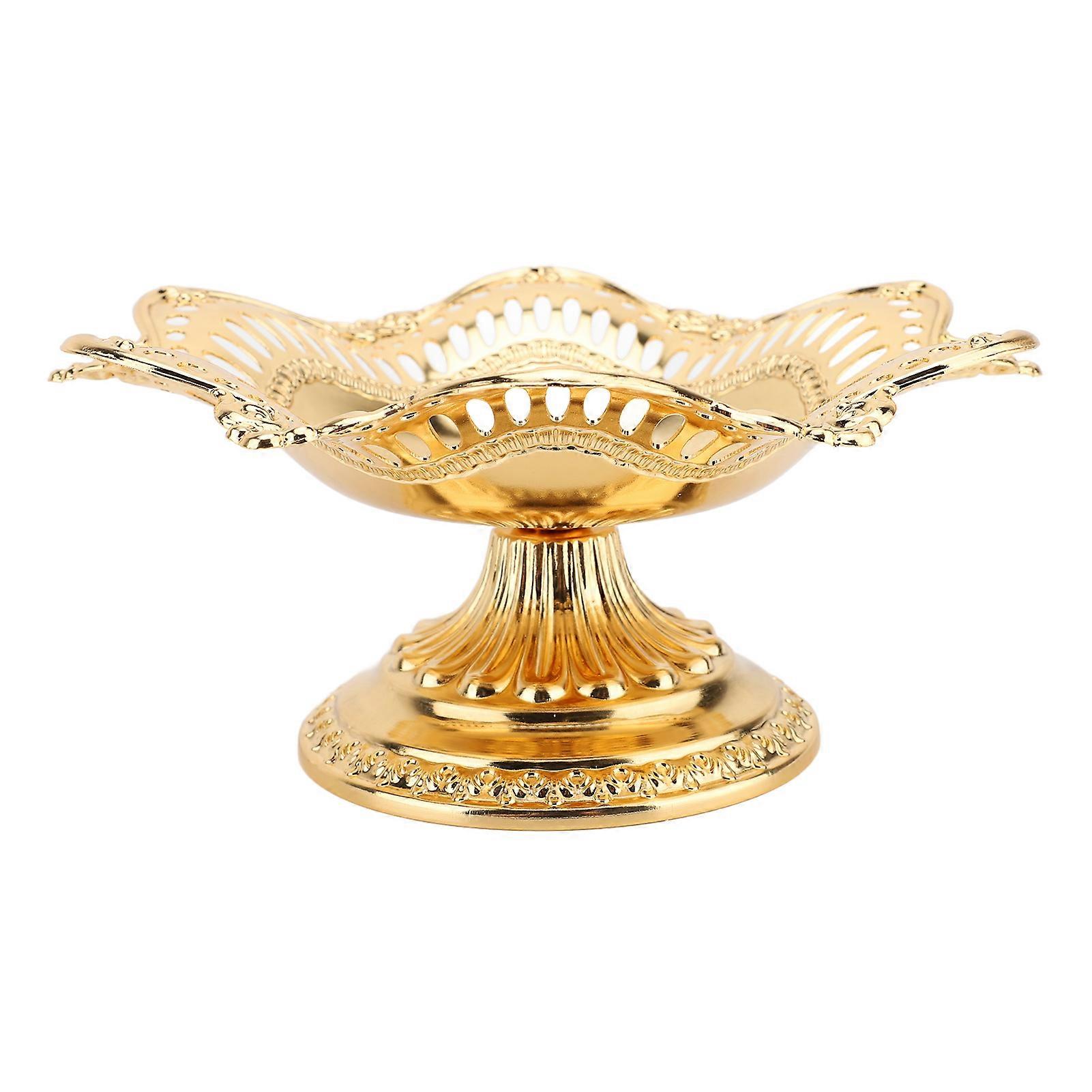 Vintage Pattern Metal Coffee Table Tray - Multifunctional European Tea Serving Platter