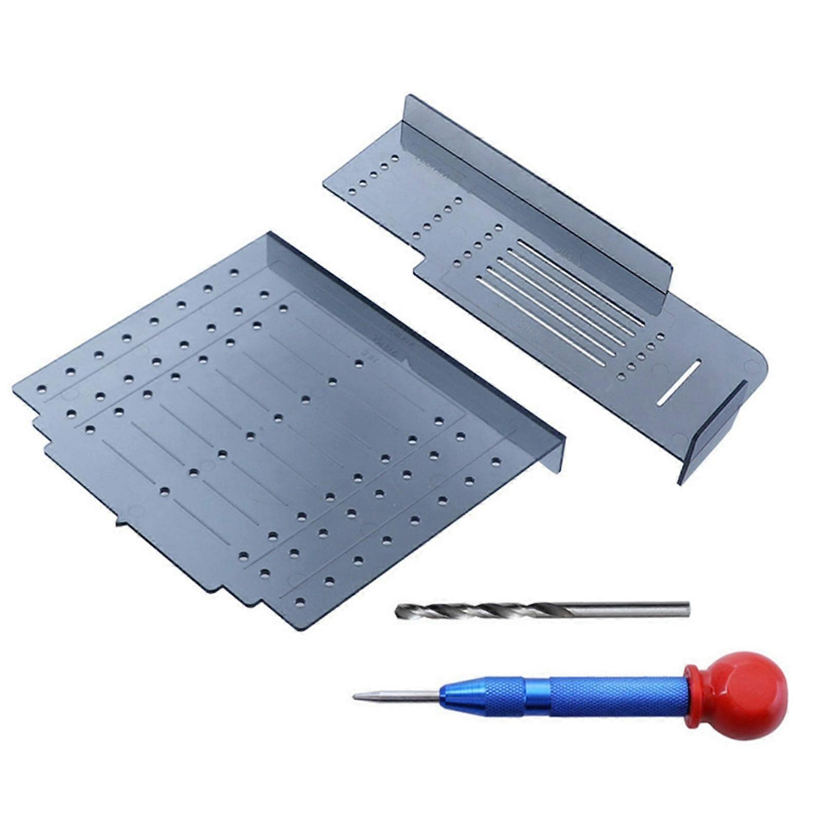 Cabinet Hardware Template, Plastic Drawer Knob Template For Cabinets, Drawer Handle Template Tool, Silver