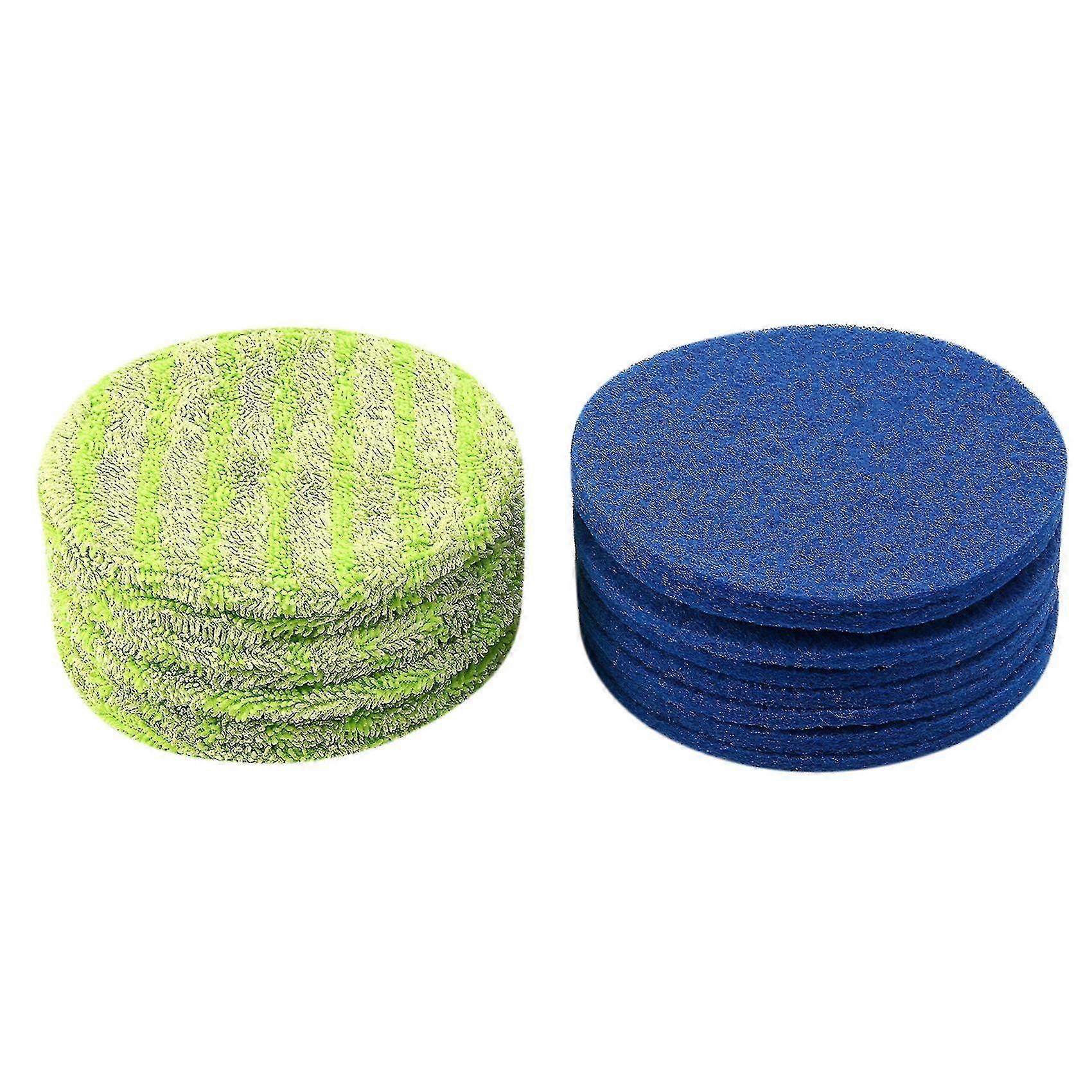 For Cordless Rotary Mop Sweeper 8 Microfiber Mats & 8 Use Gaskets