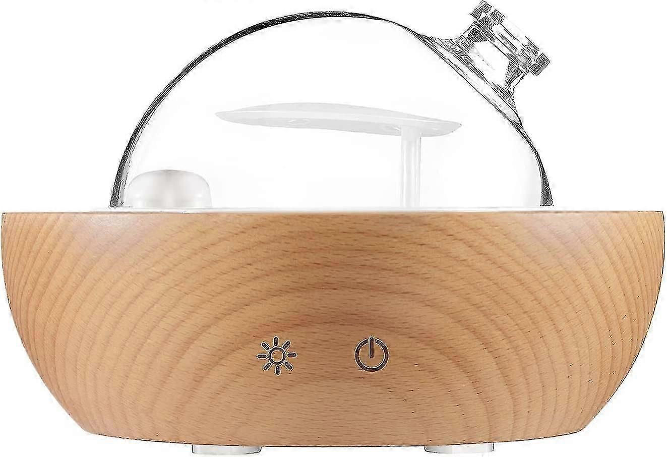 Diffusore di oli essenziali a base di vero legno - Umidificatore per aromaterapia 2022 con 7 colori LED per casa/Bedroom_ZKD22