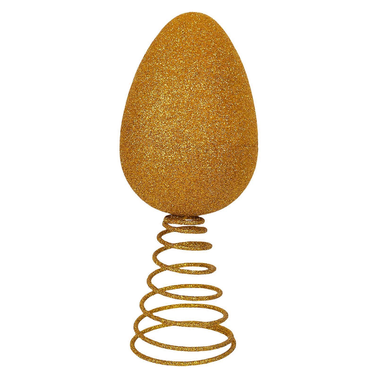 Sparkling Gold Easters Eggs Tree Toppers Durable Easters Ornament Tree Toppers Adds Festival Charm to Your Holiday Decors
