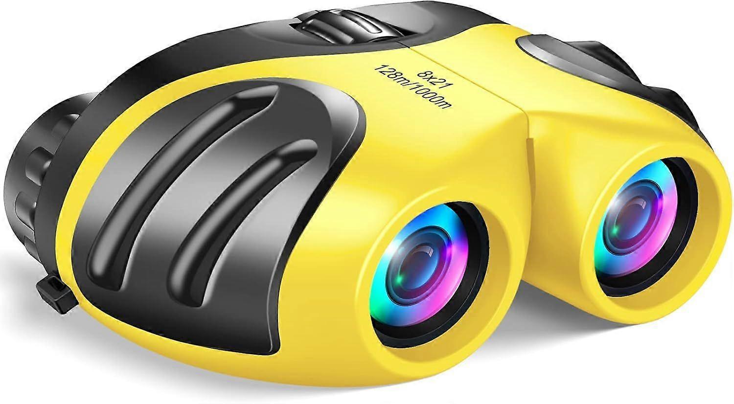 Children's binoculars, compact high resolution shockproof binoculars, yellow