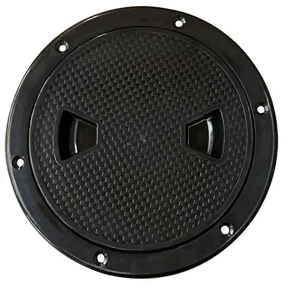 Boat Inspection Cover Round - 6 Inch ABS Marine Deck Hatch Plate with Thread and Seal, Non-Slip Removable Cover for Yacht, RV, Kayak