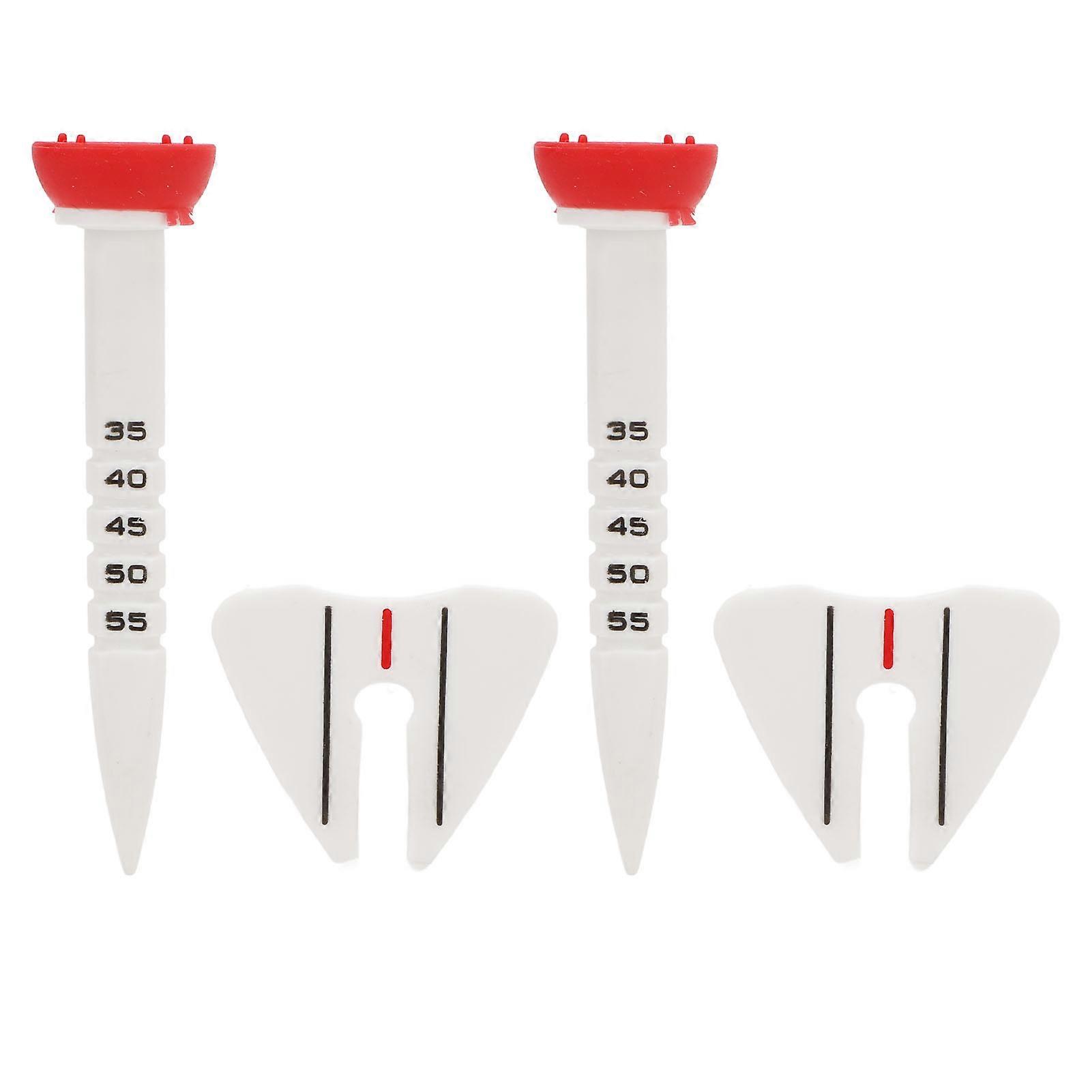 2pcs Ball Height Adjustable Reduce Friction Increase Distance and Keep Consistency Plastic Club Limit Tees