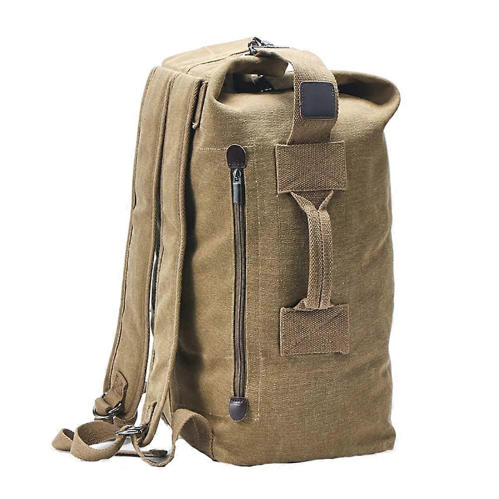 Military Duffel Bag Upper Load Double Blue Canvas Backpack Army Travel Khaki Large Size Durable Material