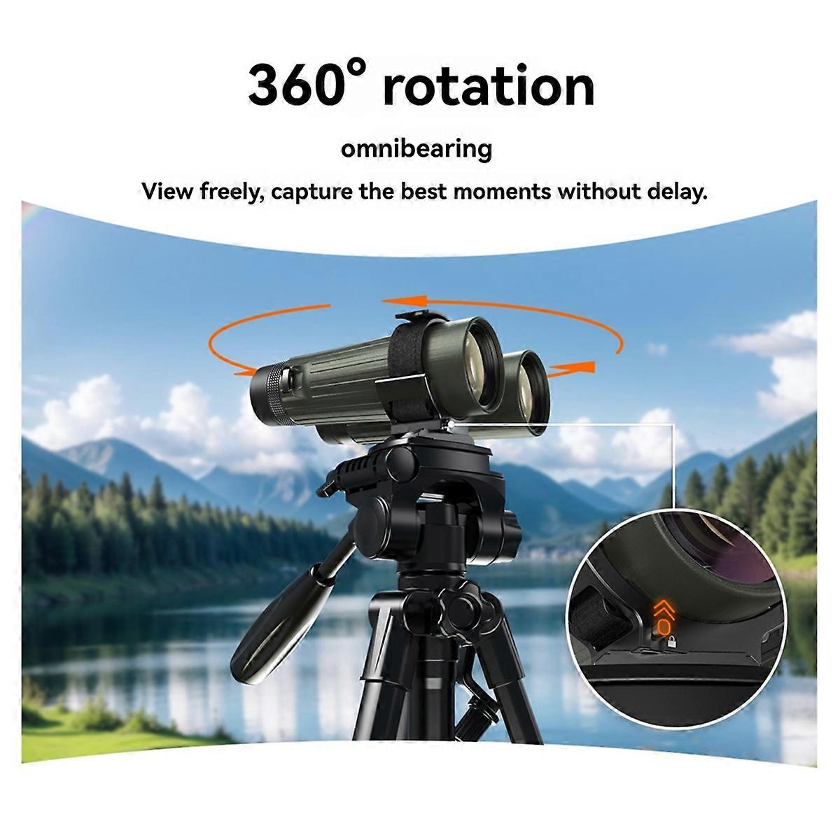 Telescope Mount 38MM Quick Release Plate 1/4 Screw Supports 360° Rotation for Monoculars Binoculars