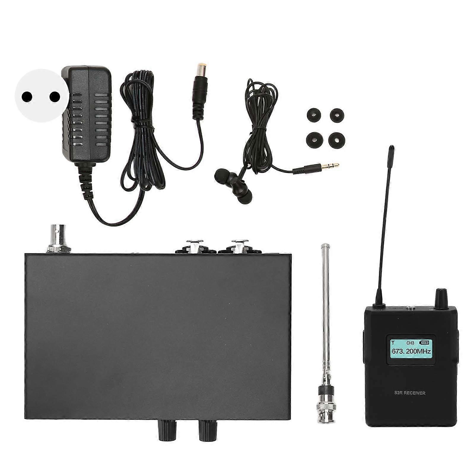 UHF Stereo Wireless Monitor System 863‑865MHz Wireless Monitor Transmitter Receiver with Earphone