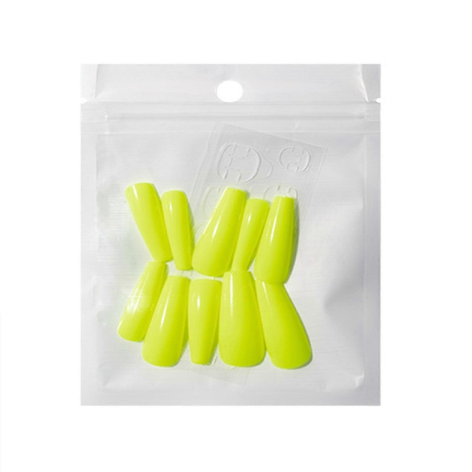 Porter Nail Patch 10PCS Gloss Plein Long Nail Patch Trapézoïdal Mat Givré PUW12765