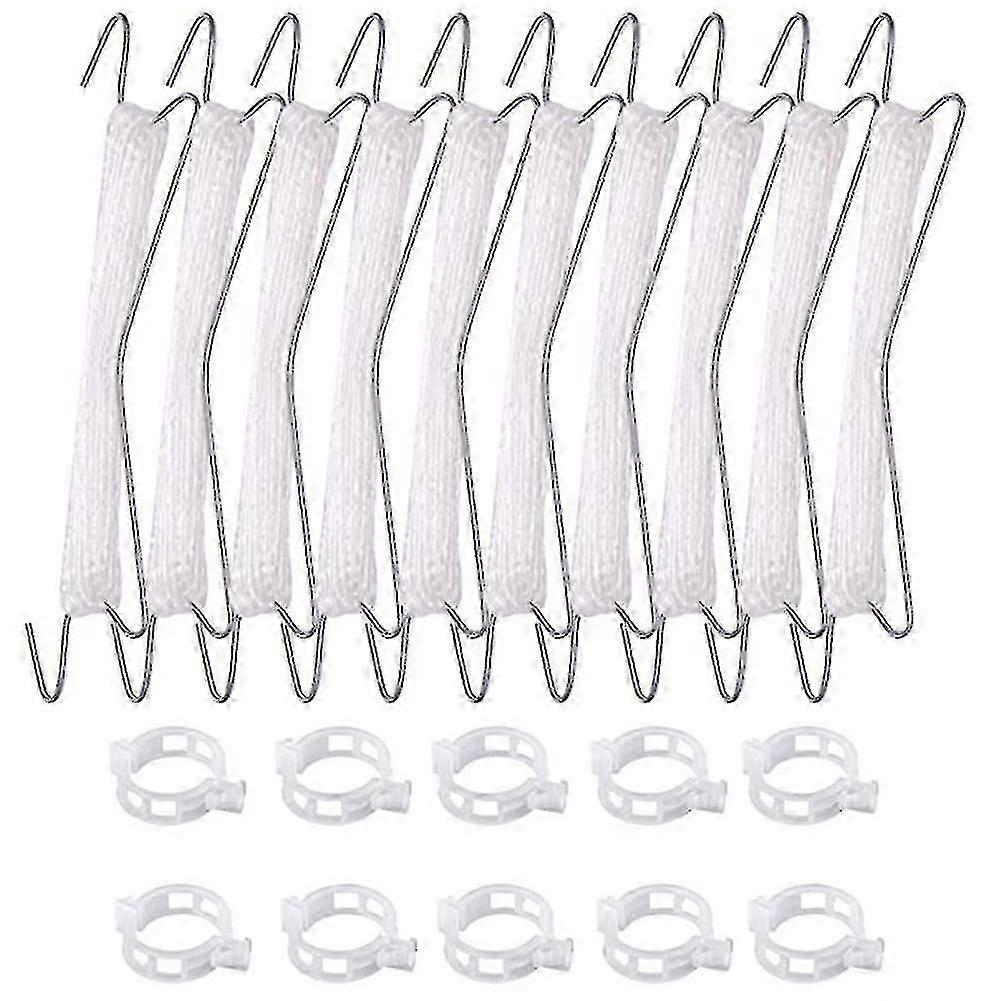 10 Pack Tomato Hooks And Tomato Clips For String, En Plant Climbing Hooks With 33ft Twi