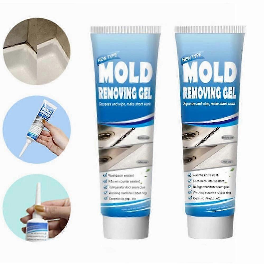2PCS Mould Magic Remover Gel Formula Tubes Eco Friendly Taps Sinks Grout Window