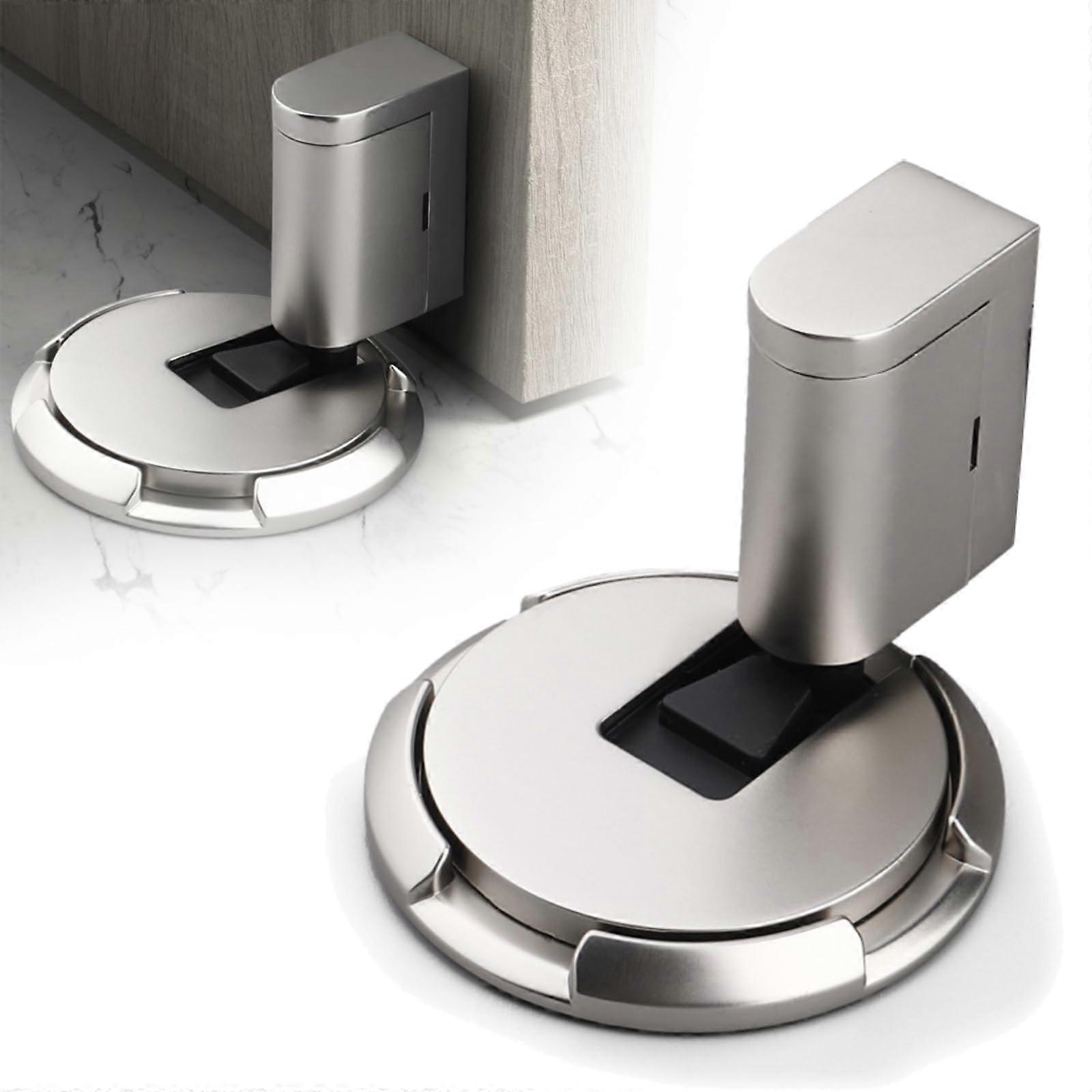 Mechanical Floor Door Stopper, Upgrade Windproof Silent Floor Door Stop, No Drilling