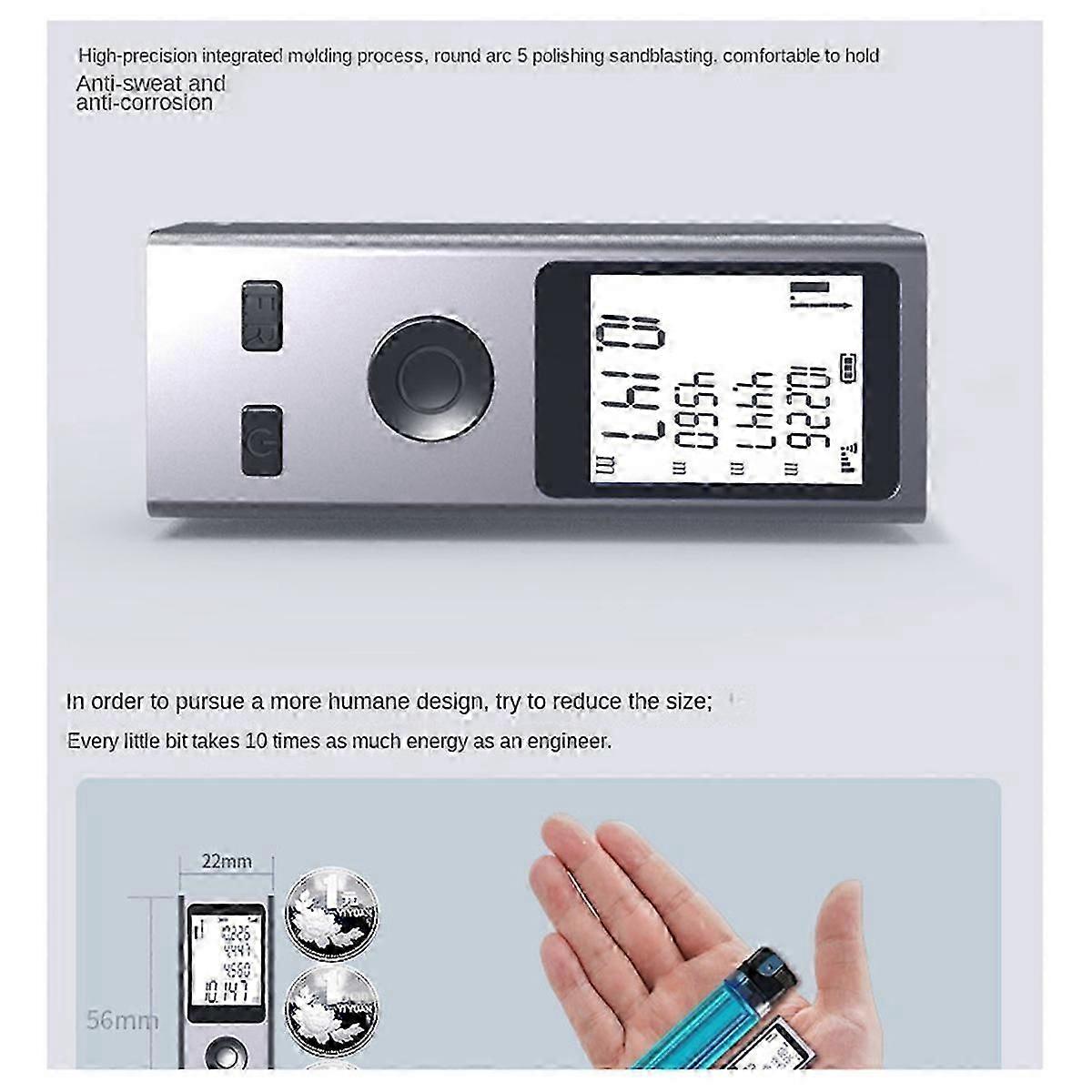 Mini Intelligent Handheld Lasers Distance Meter USB Charging