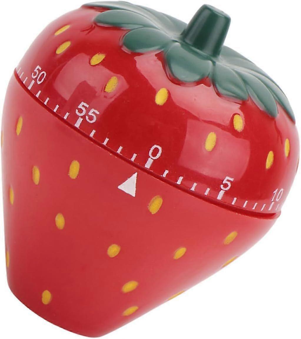 67x79mm Timer Manual Cooking Timer Fruit Mechanical Timer Egg Shaped Mechanical Timer for Kids Alarm Plastic Red