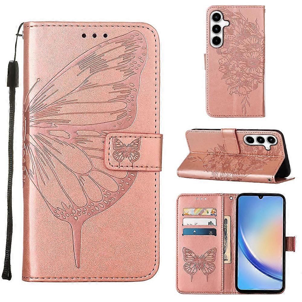 Embossed Butterfly Leather Phone Case