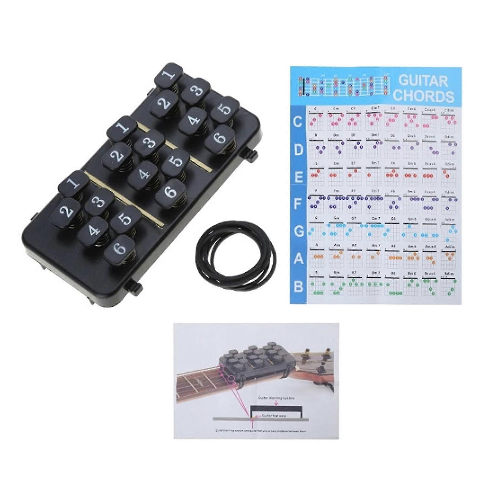 Guitar Chord Trainer with 18 Buttons Guitar Learning Aid Tool for People Whose Fingers Hurt From Guitar Strings