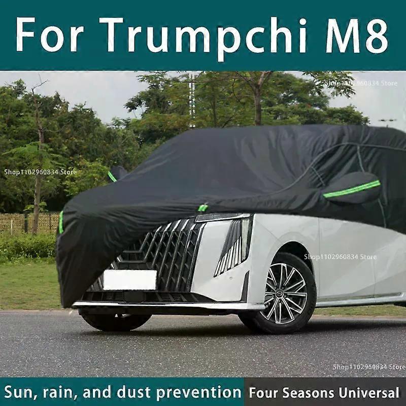 Για Trumpchi M8 Πλήρης καλύμματα αυτοκινήτων Εξωτερική προστασία UV Προστασία από τον ήλιο Σκόνη βροχή Χιόνι Προστατευτικό αντιχαλαζικό κάλυμμα αυτοκινήτου Αυτόματο μαύρο κάλυμμα