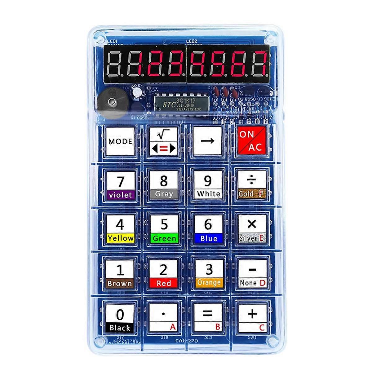 DIY Electronic Kits LED Digital Tube Calculators 51 Microcontroller Control Resistance Conversion S